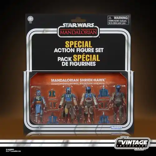 Star Wars The Mandalorian Vintage Collection pack 4 figurines Mandalorian Shriek-Hawk 10 cm - HASBRO Koopje