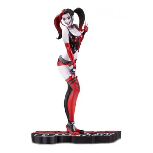 Goedkoop DC Comics Red, White & Black statue Harley Quinn by Scott Campbell 18 cm – DC Direct
