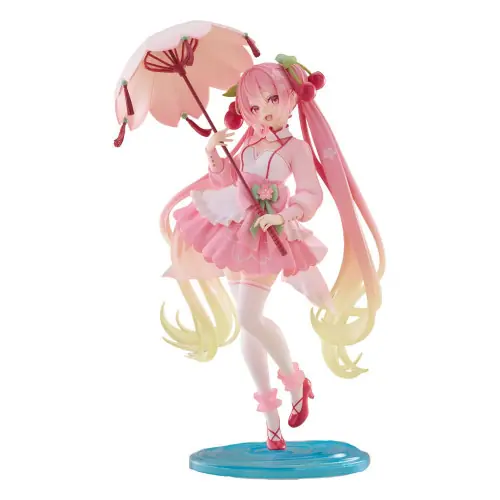 Hatsune Miku AMP statue Newley Written Sakura Miku Sakura Dress Ver. 21 cm - TAITO PRIZE Lage Kosten