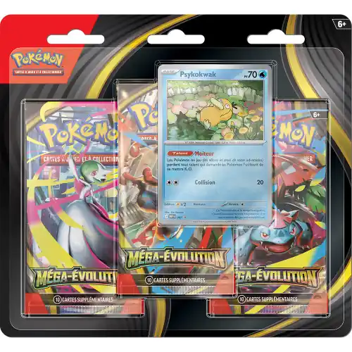 Pokémon Tripack 3 Boosters ME01 Méga Evolution Psykokwak *Français* Speciale Aanbieding
