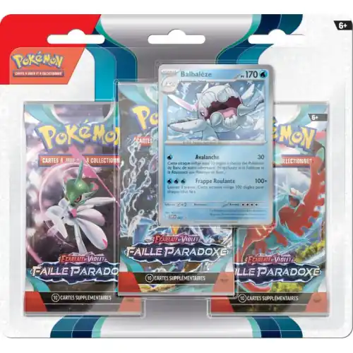 Pokémon Tripack EV04 Ecarlate et Violet Faille Paradoxe Balbalèze *FR* Flitsaanbieding