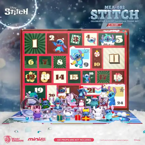 Lilo & Stitch calendrier de l‘avent Mini Egg Attack Stitch celebration Figure Set (Cookie) 10 cm - Beast Kingdom Seizoensaanbieding