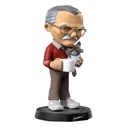 Nieuw Stan Lee figurine Mini Co. PVC Stan Lee with Grumpy Cat 14 cm