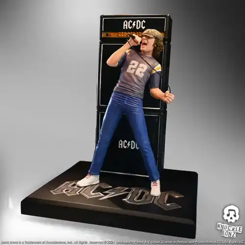 Flitsaanbieding AC/DC statue Rock Iconz Brian Johnson 23 cm – Knucklebonz