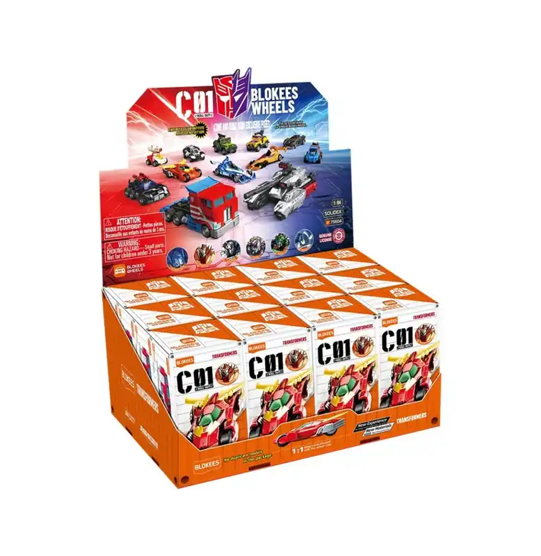 Weekendaanbieding Display Mini-Maquettes Blokees Transformers - Wheels C01 Auto Prime (12 Blind Box)