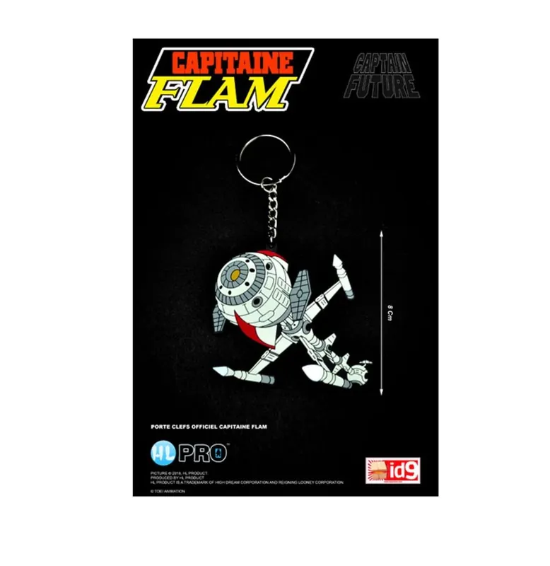 Porte Clé Capitaine Flam - Cyberlabe / Future Comet Gomme 8cm Finale Uitverkoop