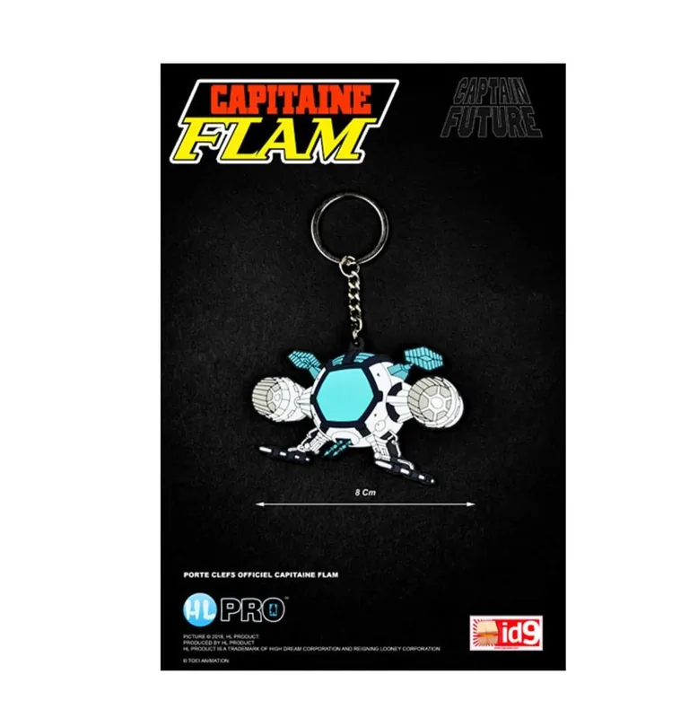 Porte Clé Capitaine Flam – Cosmolem Gomme 8cm Premium