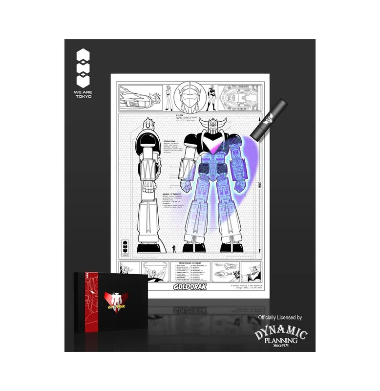 Artprint Goldorak – Robot (UV Print A4) Direct Beschikbaar