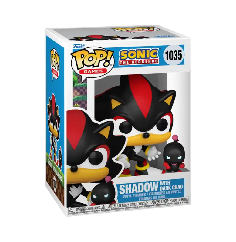 Gratis Retour Figurine Sonic - Shadow And Dark Chao Pop 10cm