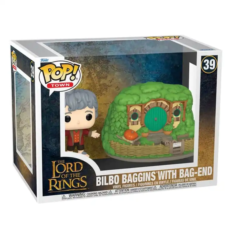Figurine LOTR Le Seigneur Des Anneaux - Town Bilbo & Bag End Pop 18cm Hete Deal