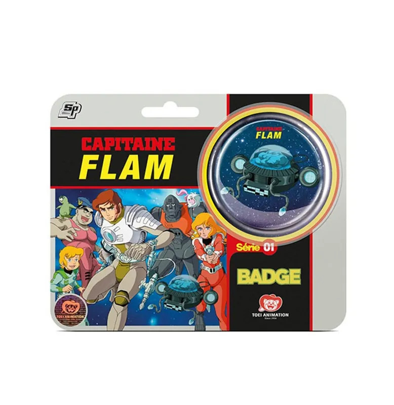 Badge Capitaine Flam – Professeur Simon 5cm Laatste Versie