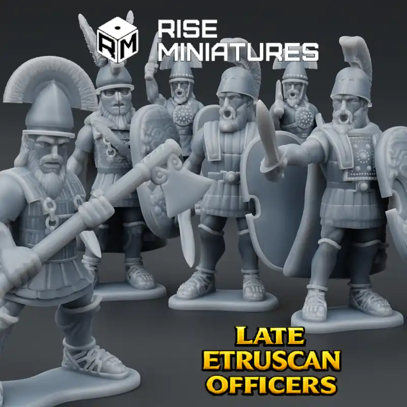 Lage Kosten Rise Miniatures – Rise of Ancient Wars – Pack Etrusque Tardif – Officiers à pied