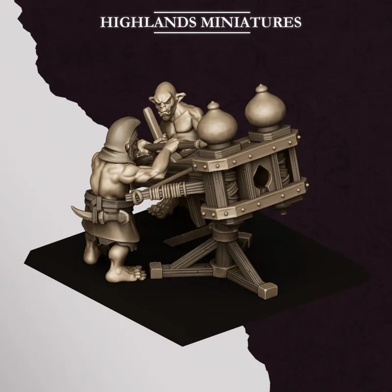 Highlands Miniatures - Sons Of Marduk - Hobgoblin Ballista Finale Uitverkoop