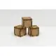 3 Small Wooden Containers Superprijs
