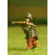 Beperkte Voorraad Early Renaissance Crossbowmen in Mail & Peaked Helm, firing